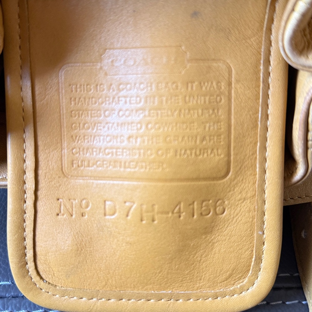 Vintage Coach SoHo Belted Pouch Bag Style # 4156 Yellow - Picture 4 of 16